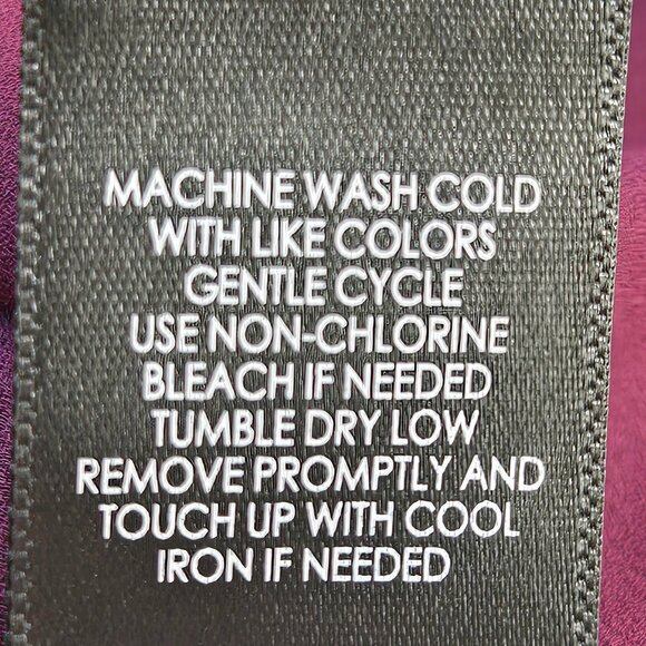 810-2 Torrid Purple/Burgandy Harper ¾ sleeve hi-low Tunic Blouse Size 2 18/20 - Picture 12 of 12